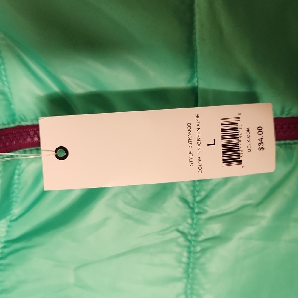 Zelos Girls Seafoam Purple Puffer Vest Size L NWT - Picture 9 of 10